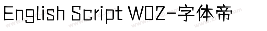 English Script W02字体转换